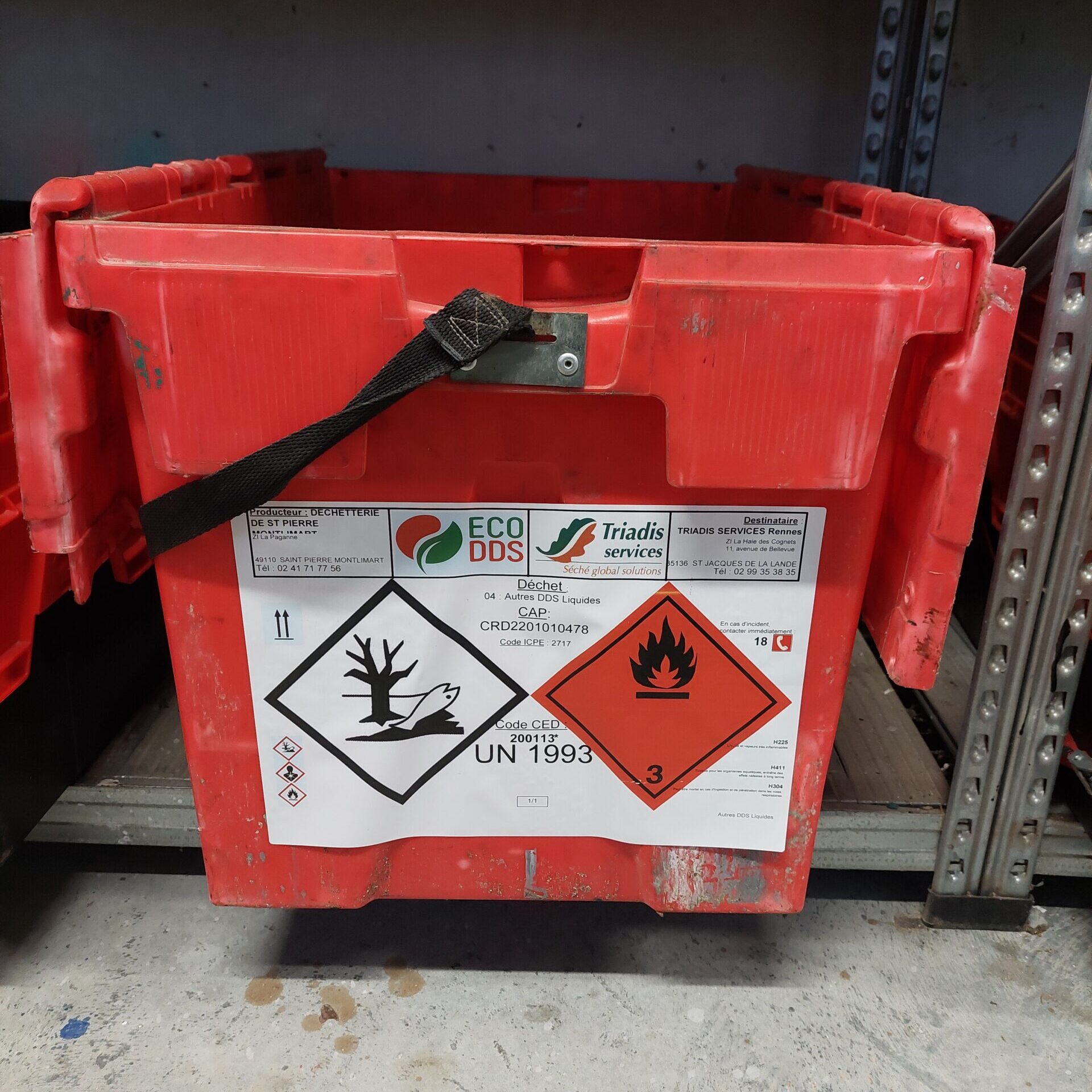 caisse croco pour la collecte des déchets dangereux en déchetterie